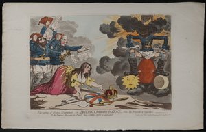 天才フランスの凱旋-または-平和のための嘆願書、ビデオ。 1795年の反対の提案